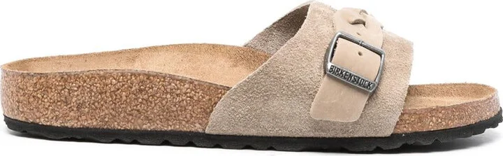 Birkenstock Oita Braided Taupe, Suede Leather Shoes