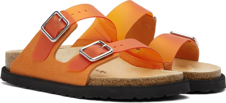 Birkenstock Orange 1774 Arizona PVC Milky Sandals - Image 4