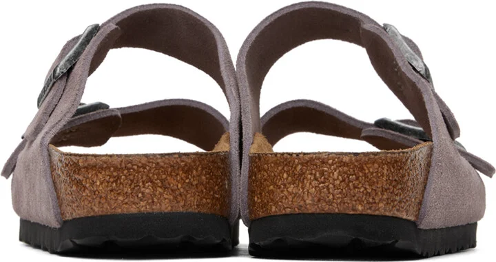 Birkenstock Purple Narrow Arizona Soft Footbed Sandals - Image 2