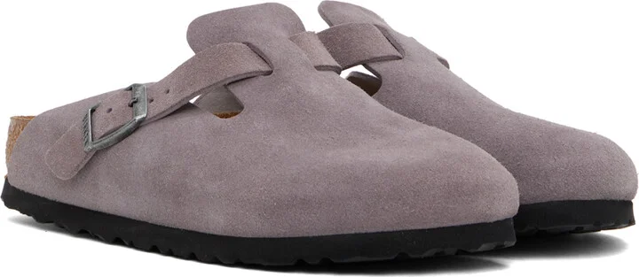 Birkenstock Purple Narrow Boston Loafers - Image 4