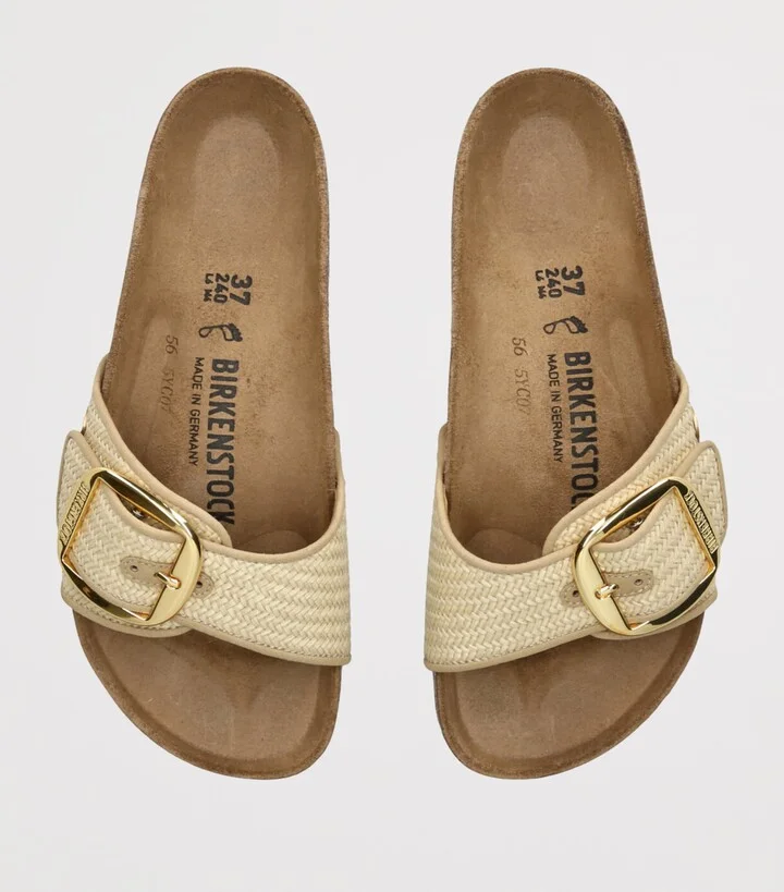 Birkenstock Raffia Madrid Big Buckle Sandals - Image 4