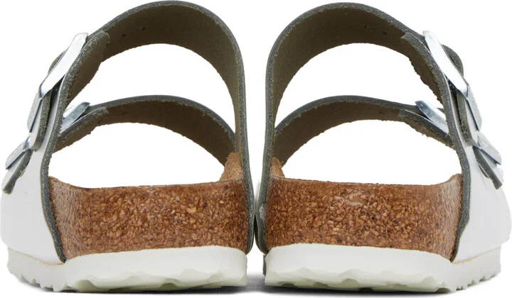 Birkenstock Silver Arizona Soft Footbed Sandals - Image 2