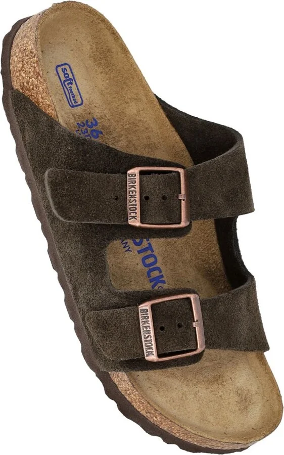 Birkenstock Suede Arizona Sandals Mocha Brown - Image 3