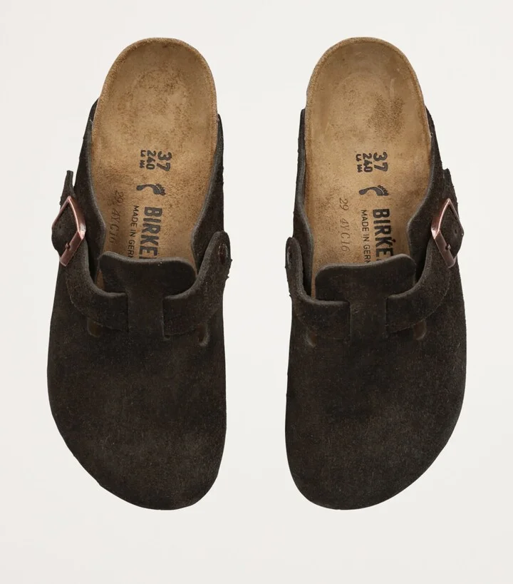 Birkenstock Suede Boston Clogs - Image 4
