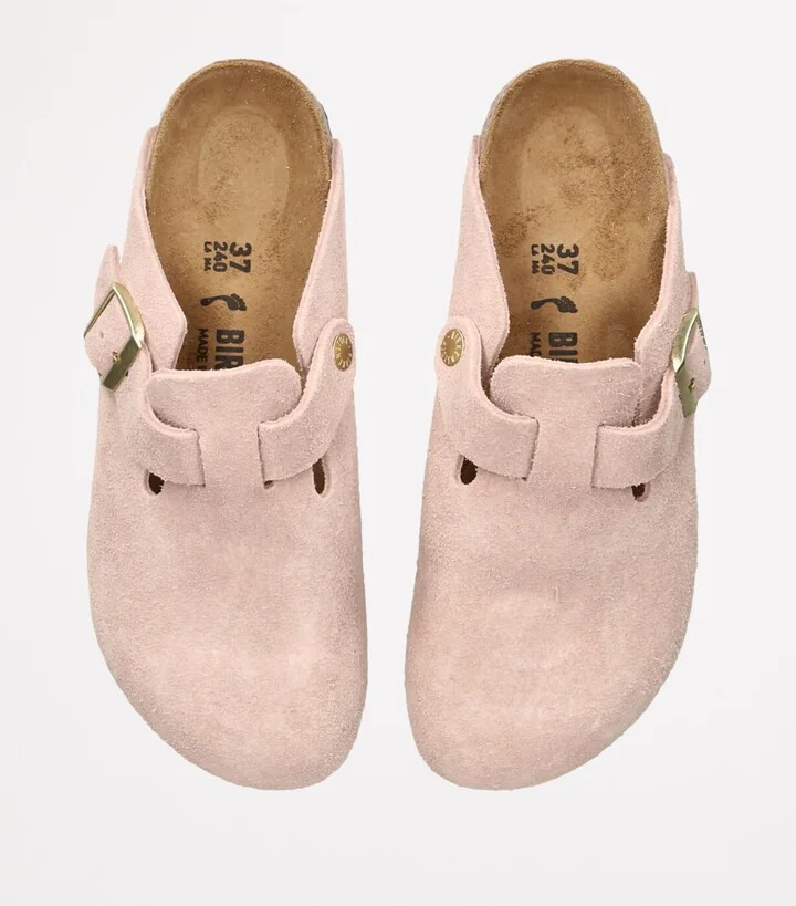 Birkenstock Suede Boston Clogs - Image 4