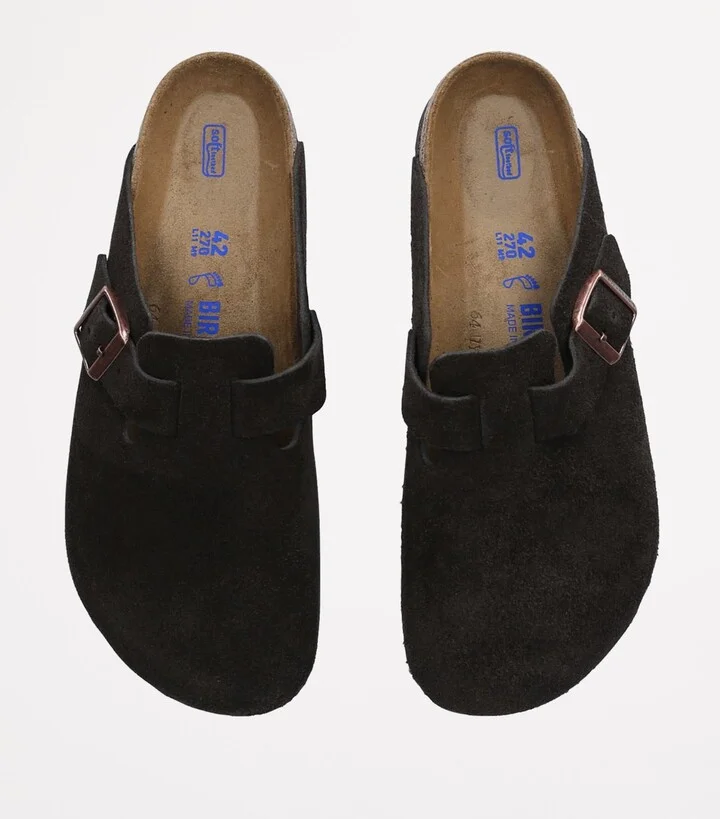 Birkenstock Suede Boston Clogs - Image 6