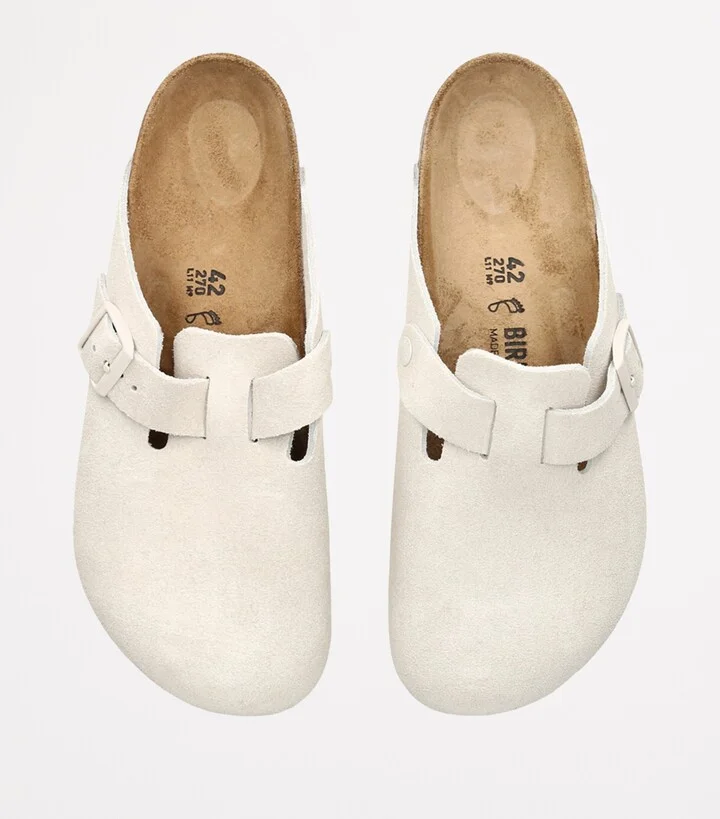 Birkenstock Suede Boston Clogs - Image 4