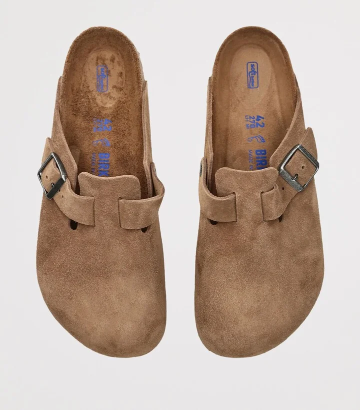 Birkenstock Suede Boston Clogs - Image 4