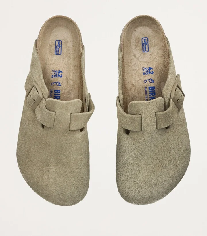 Birkenstock Suede Boston Sandals - Image 4