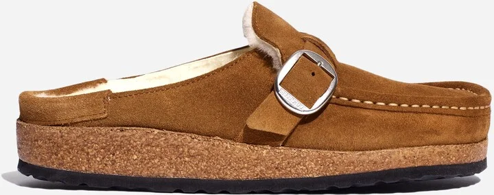 Birkenstock® Suede Buckley Clogs in Shearling