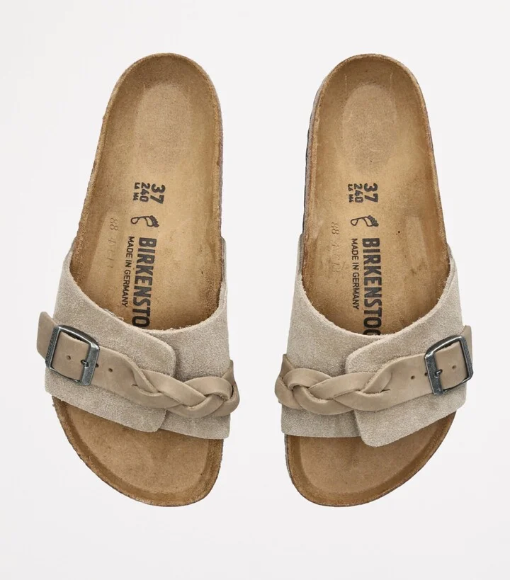 Birkenstock Suede Oita Braided Sandals - Image 4