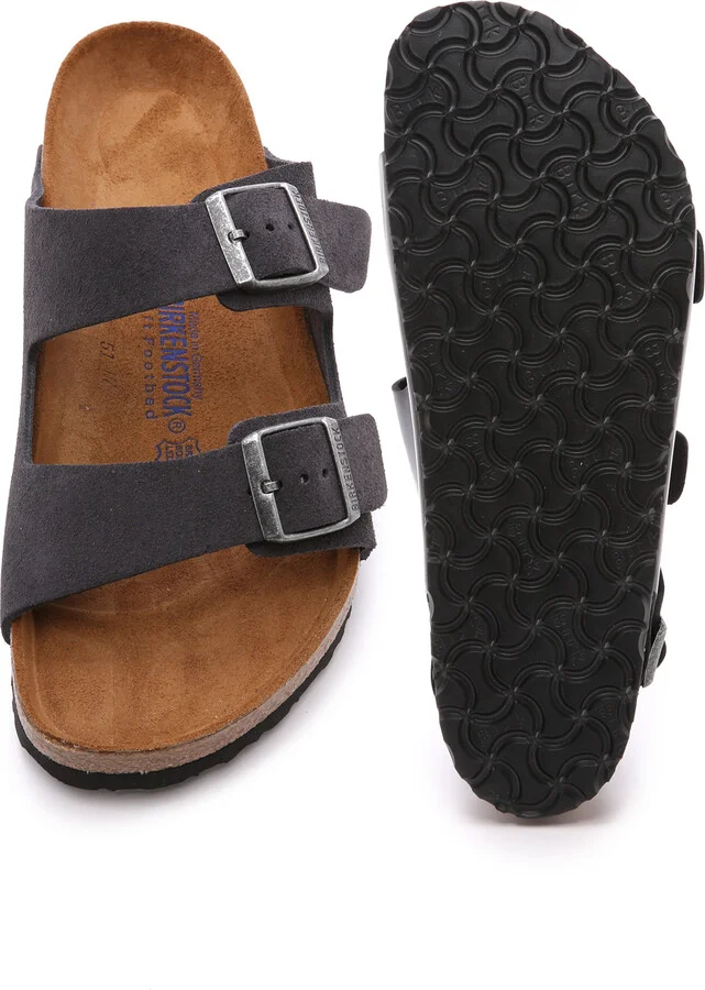 Birkenstock Suede Soft Footbed Arizona Sandal - Image 4