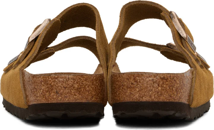 Birkenstock Tan Narrow Arizona Soft Footbed Sandals - Image 2