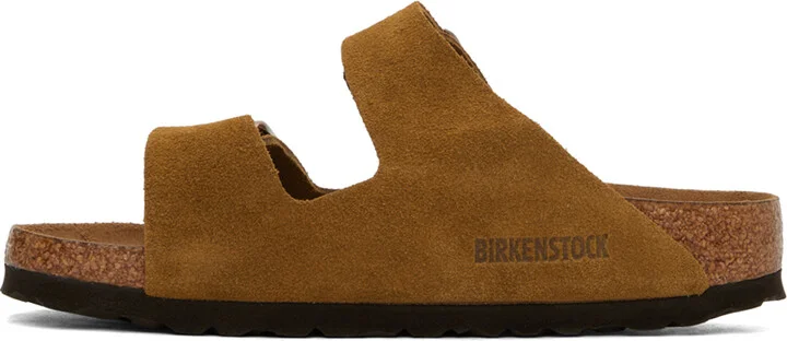 Birkenstock Tan Narrow Arizona Soft Footbed Sandals - Image 3