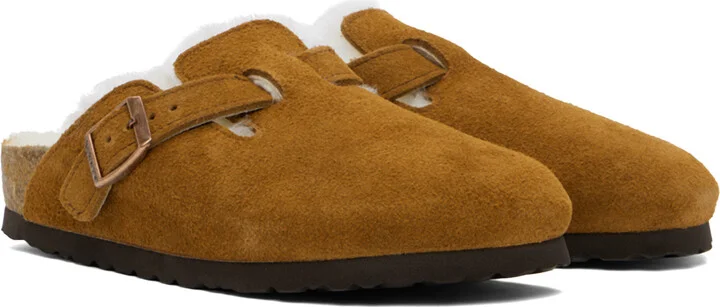 Birkenstock Tan Narrow Boston Loafers - Image 4