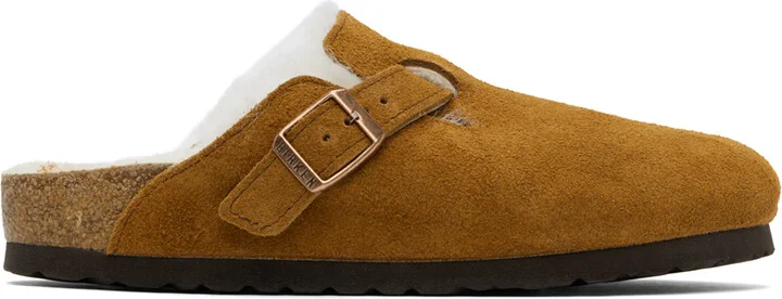 Birkenstock Tan Narrow Boston Loafers