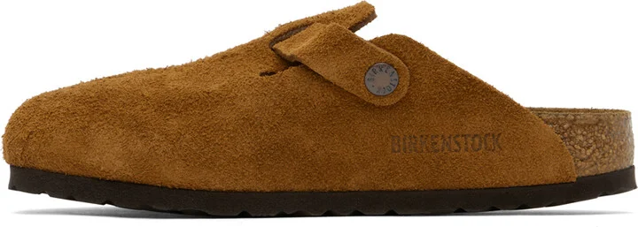 Birkenstock Tan Narrow Boston Soft Footbed Loafers - Image 3