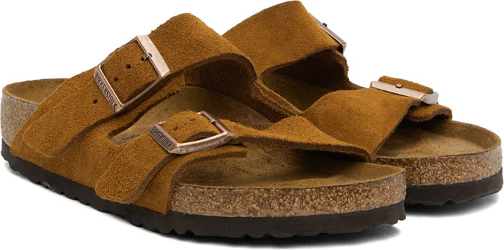 Birkenstock Tan Regular Arizona Soft Footbed Sandals - Image 4