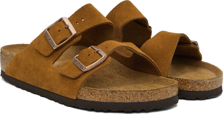 Birkenstock Tan Regular Arizona Soft Footbed Sandals - Image 4