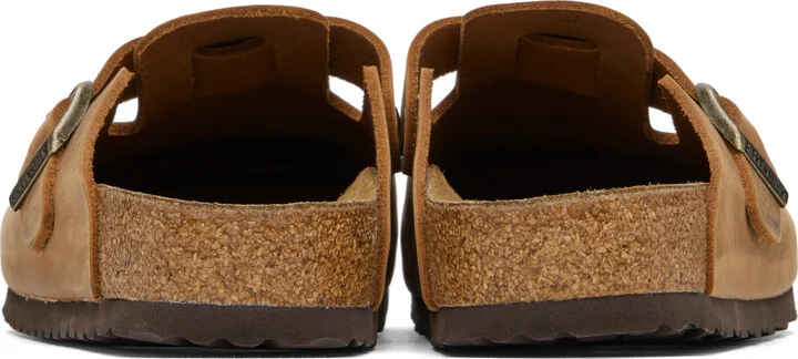 Birkenstock Tan Regular Boston Slip-on Loafers - Image 2