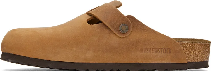 Birkenstock Tan Regular Boston Slip-on Loafers - Image 3