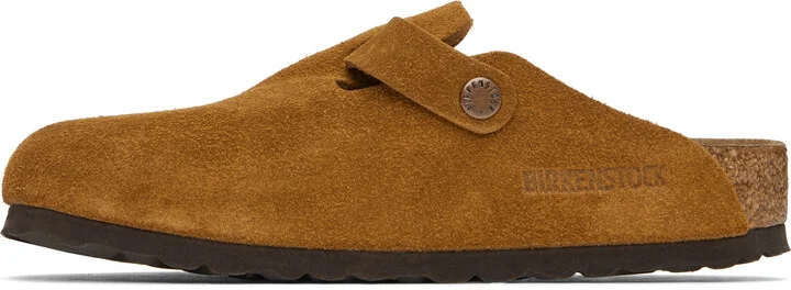 Birkenstock Tan Regular Boston Soft Footbed Slip-on Loafers - Image 3