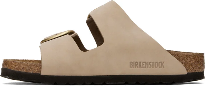 Birkenstock Taupe Narrow Arizona Big Buckle Sandals - Image 3