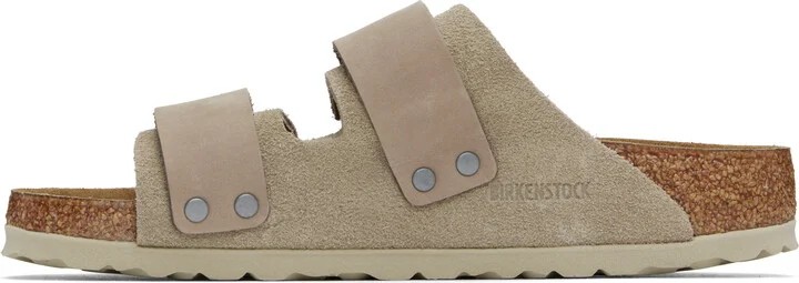 Birkenstock Taupe Narrow Uji Sandals - Image 3