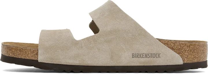 Birkenstock Taupe Regular Arizona Sandals - Image 3