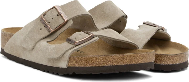 Birkenstock Taupe Regular Arizona Sandals - Image 4