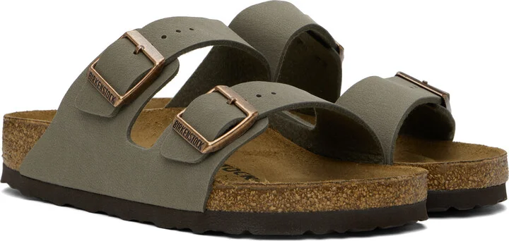 Birkenstock Taupe Regular Arizona Sandals - Image 4