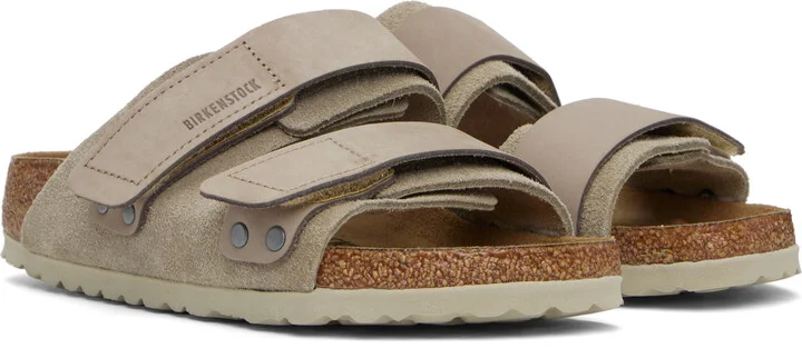 Birkenstock Taupe Regular Uji Sandals - Image 4