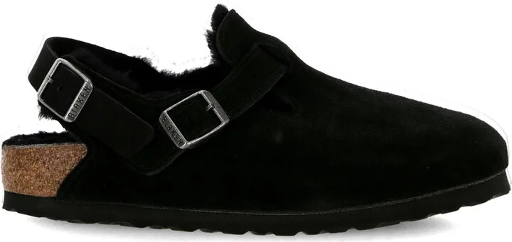 Birkenstock Tokio Leather And Fur Slippers - Image 3