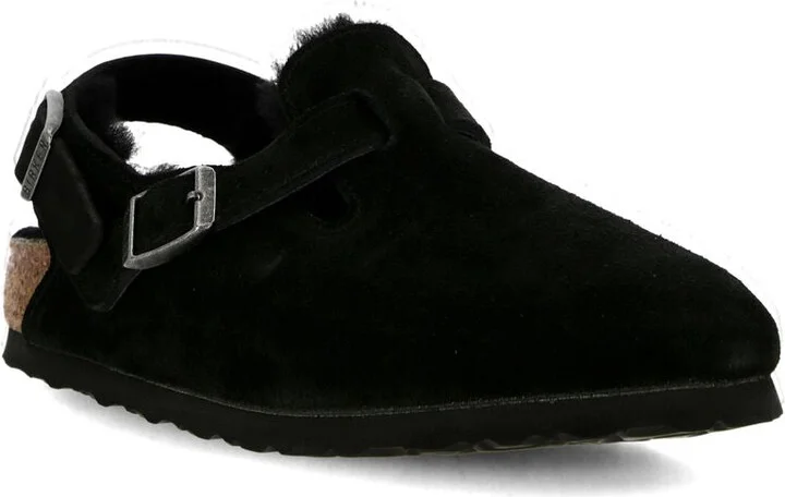 Birkenstock Tokio Leather And Fur Slippers - Image 5