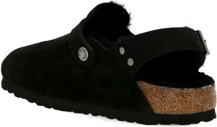 Birkenstock Tokio Leather And Fur Slippers - Image 8