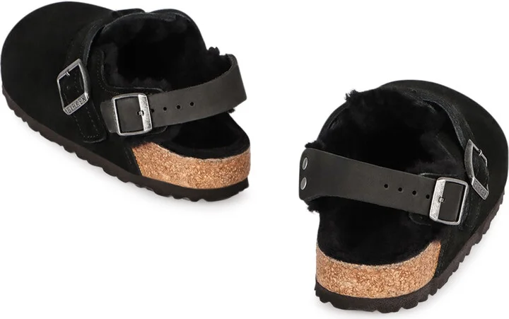 Birkenstock Tokio Leather And Fur Slippers - Image 10