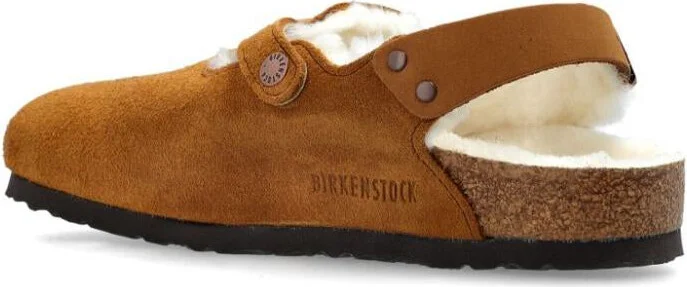 Birkenstock Tokio Shearling Suede Leather Sandals (Drope S) Shoes - Image 3