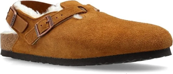 Birkenstock Tokio Shearling Suede Slippers - Image 2