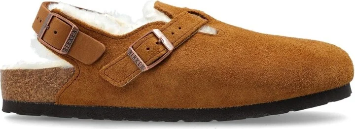 Birkenstock Tokio Shearling Suede Slippers