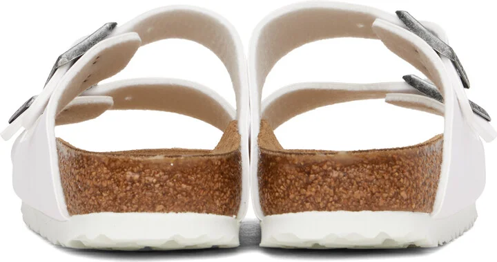 Birkenstock White Narrow Arizona Sandals - Image 2