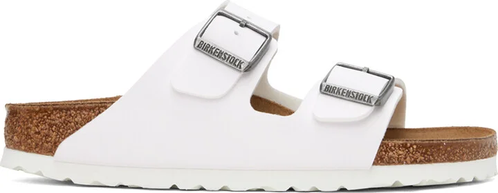 Birkenstock White Narrow Arizona Sandals