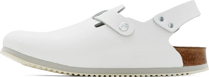 Birkenstock White Narrow Tokio Super Grip Loafers - Image 3