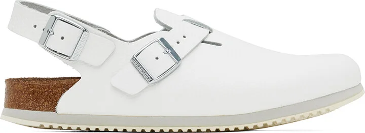 Birkenstock White Narrow Tokio Super Grip Loafers