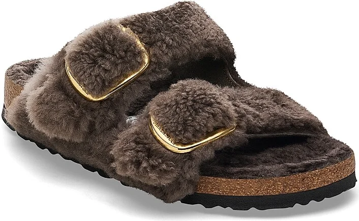 Birkenstock Women's Arizona Big Buckle Shearling Slide Sandals