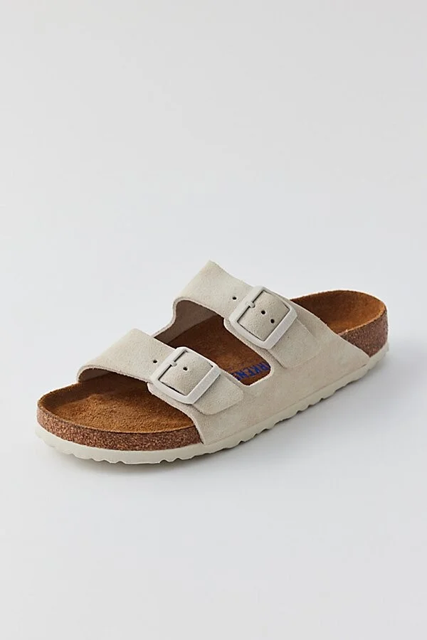 Birkenstock Women's Arizona Soft Footbed Leather Sandal in Sandcastle - Image 5