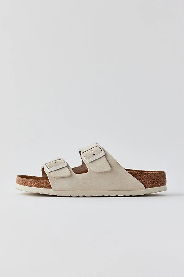 Birkenstock Women's Arizona Soft Footbed Leather Sandal in Sandcastle - Image 6
