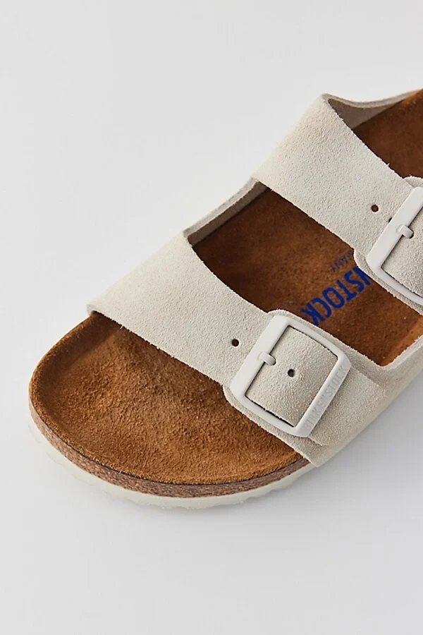 Birkenstock Women's Arizona Soft Footbed Leather Sandal in Sandcastle - Image 7