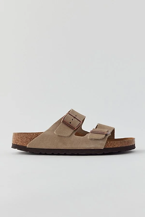 Birkenstock Women's Arizona Soft Footbed Leather Sandal in Sandcastle - Image 8