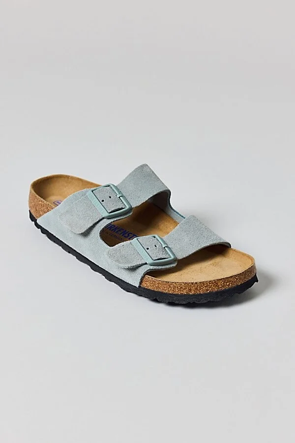 Birkenstock Women's Arizona Soft Footbed Leather Sandal in Sandcastle - Image 11