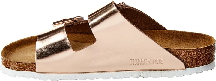 Birkenstock Women's Arizona Soft Footbed Metallic Leather Sandal - Image 2